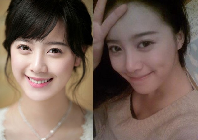 6. Tương tự, Goo Hye Sun khi trang điểm (trái) không khác nhiều khi để mặt mộc (phải)